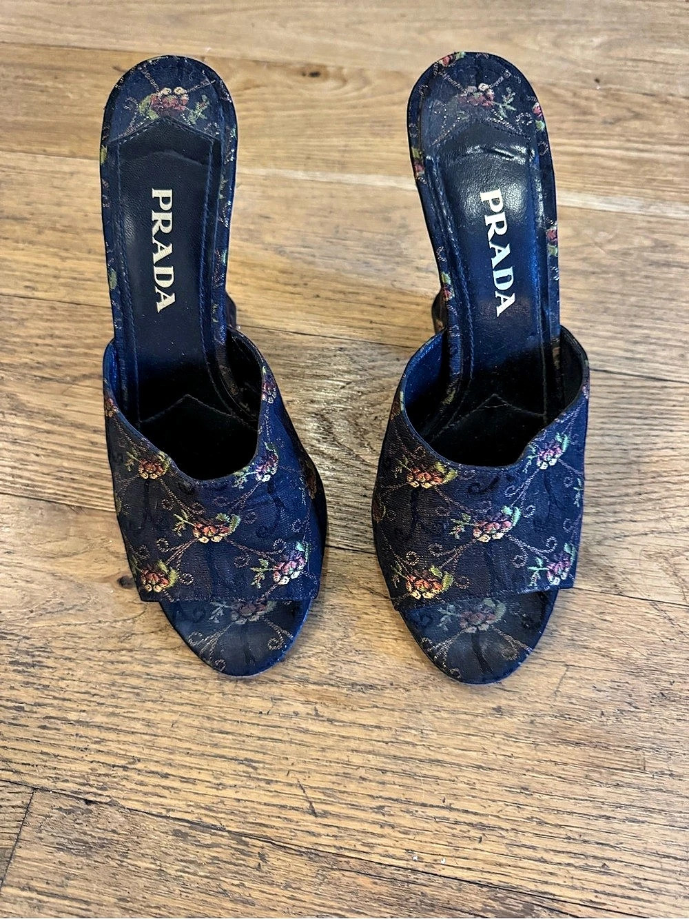 Prada brocade mules